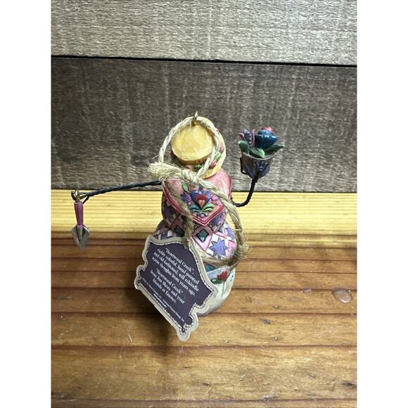 Vintage Jim Shore Christmas Ornament ~Snowman Gardner Enesco 2003 - Picture 3 of 5